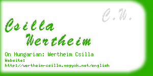 csilla wertheim business card